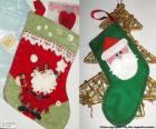 Κάλτσες Χριστουγέννων διακοσμημένα με τον Αη-Βασίλη